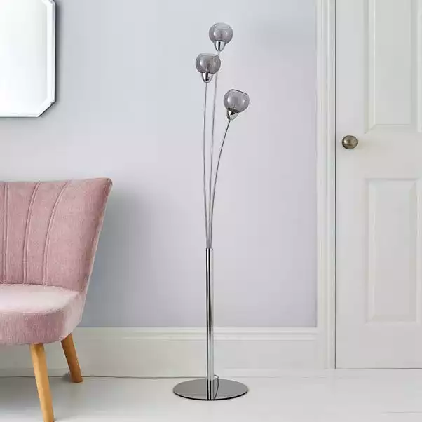 Dunelm Kelly 3 Arm Bubble Glass Floor Lamp 4 Dunelm Kelly 3 Arm Bubble Glass Floor Lamp - Image 2