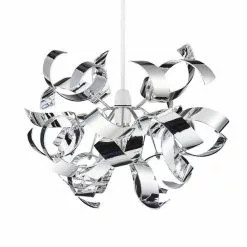Dunelm Iris Ribbon Chrome Easy Fit Pendant -Cheap wall lights Store 1000149095 alt05