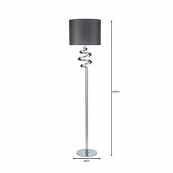 Dunelm Etta Touch Dimmable Chrome Floor Lamp -Cheap wall lights Store 1000149100 alt06