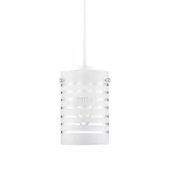 Dunelm Grayson Stripe Glass White Easy Fit Pendant -Cheap wall lights Store 1000149114 alt05