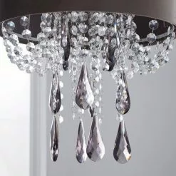 Dunelm Halle Velvet Jewel Grey Easy Fit Pendant -Cheap wall lights Store 1000149159 alt02