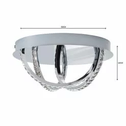 Dunelm Serena 3 Light Integrated LED Hoops Flush Ceiling Fitting -Cheap wall lights Store 1000157746 alt04