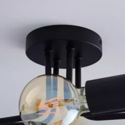 Dunelm Kacy 4 Light Black Flush Ceiling Fitting -Cheap wall lights Store 1000157752 alt02