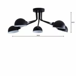 Elements Borr 5 Light Black Ceiling Fitting -Cheap wall lights Store 1000157756 alt04