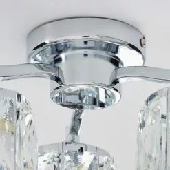 Dunelm Kleio 3 Light Glass Chrome Semi-Flush Ceiling Fitting -Cheap wall lights Store 1000157757 alt03