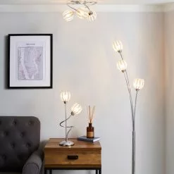 Dunelm Rosa 3 Light Chrome Semi-Flush Ceiling Fitting -Cheap wall lights Store 1000157761 alt08