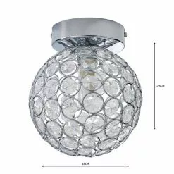 Dunelm Sphere 1 Light Pendant Flush Ceiling Fitting -Cheap wall lights Store 1000158428 alt04