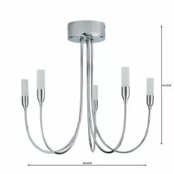 Dunelm Affric 5 Light LED Tipped Chrome Chandelier -Cheap wall lights Store 1000158451 alt04