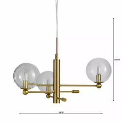 Elements Nour 3 Light Antique Brass Ceiling Fitting -Cheap wall lights Store 1000158452 alt04