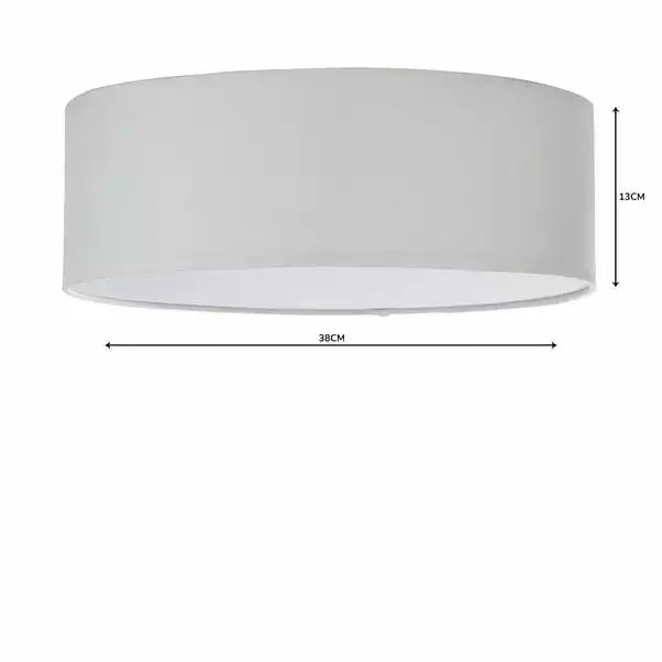 Dunelm Sara 38cm Ivory Shade Flush Ceiling Fitting 6 Dunelm Sara 38cm Ivory Shade Flush Ceiling Fitting - Image 4