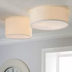 Dunelm Sara 38cm Ivory Shade Flush Ceiling Fitting 12 Dunelm Sara 38cm Ivory Shade Flush Ceiling Fitting -Cheap wall lights Store 1000158455 alt08