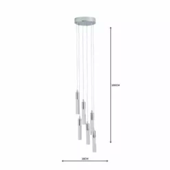 Dunelm Tassani 6 Light Integrated LED Bubble Glass Cluster Ceilling Fitting -Cheap wall lights Store 1000158462 alt04