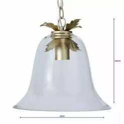 Dunelm Mase Bell 1 Light Pendant Glass Ceiling Fitting -Cheap wall lights Store 1000158478 alt04
