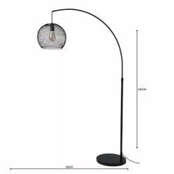 Dunelm Harrison Arc Black Floor Lamp -Cheap wall lights Store 1000158483 alt04