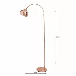 Dunelm Herm Arc Copper Floor Lamp -Cheap wall lights Store 1000158494 alt04
