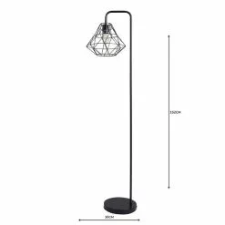 Dunelm Bremen Black Floor Lamp -Cheap wall lights Store 1000158496 alt04