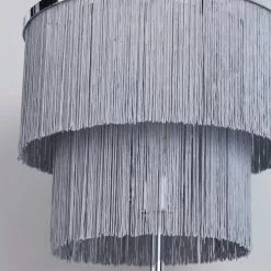 Dunelm Jaz Fringe Grey Floor Lamp -Cheap wall lights Store 1000158498 alt02