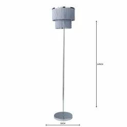 Dunelm Jaz Fringe Grey Floor Lamp -Cheap wall lights Store 1000158498 alt04