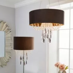 Dunelm Halle French Velvet Jewel Charcoal Floor Lamp 13 Dunelm Halle French Velvet Jewel Charcoal Floor Lamp -Cheap wall lights Store 1000158504 alt08