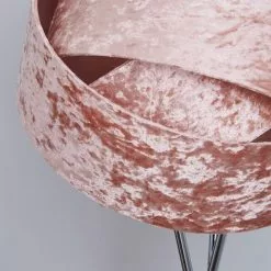 Dunelm Harley Crushed Velvet Blush Floor Lamp -Cheap wall lights Store 1000158507 alt02