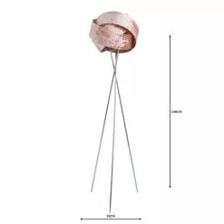 Dunelm Harley Crushed Velvet Blush Floor Lamp -Cheap wall lights Store 1000158507 alt04