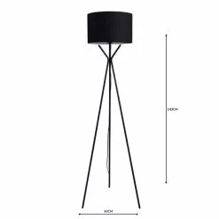 Dunelm Drei Tripod Black Floor Lamp -Cheap wall lights Store 1000158514 alt04