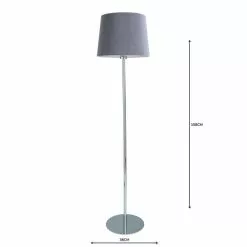Dunelm Tula Micro Pleat Grey Shade Floor Lamp -Cheap wall lights Store 1000158521 alt04