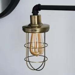 Dunelm Milas Pipe Black Industrial Floor Lamp -Cheap wall lights Store 1000158523 alt02