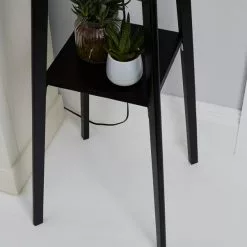 Dunelm Beaumont Wood Tripod Plant Black Floor Lamp -Cheap wall lights Store 1000158530 alt02