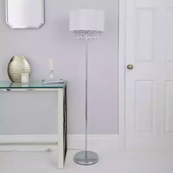 Dunelm Riah Jewel Ivory Floor Lamp 4 Dunelm Riah Jewel Ivory Floor Lamp - Image 2