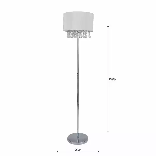 Dunelm Riah Jewel Ivory Floor Lamp 7 Dunelm Riah Jewel Ivory Floor Lamp - Image 5