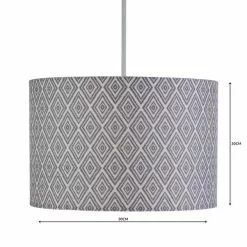 Dunelm Oslo Drum Lamp Shade 30cm Grey 9 Dunelm Oslo Drum Lamp Shade 30cm Grey -Cheap wall lights Store 1000158565 alt04