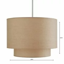 Dunelm Sara Two Tier Lamp Shade 30cm Natural -Cheap wall lights Store 1000158580 alt04