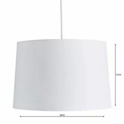 Dunelm Sara Tapered Lamp Shade 40cm White -Cheap wall lights Store 1000158585 alt04