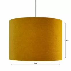 Dunelm Santos Drum Lamp Shade 36cm Ochre 9 Dunelm Santos Drum Lamp Shade 36cm Ochre -Cheap wall lights Store 1000158593 alt04