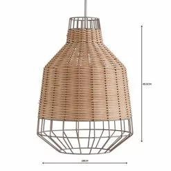 Dunelm Ohio Light Rattan Easy Fit Pendant -Cheap wall lights Store 1000158654 alt04