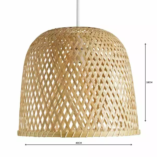 Dunelm Leena Bamboo Easy Fit Pendant 6 Dunelm Leena Bamboo Easy Fit Pendant - Image 4