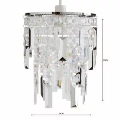 Dunelm Caressa Jewel Easy Fit Pendant -Cheap wall lights Store 1000158673 alt04