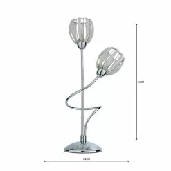 Dunelm Rosa 2 Arm Chrome Table Lamp -Cheap wall lights Store 1000158699 alt04