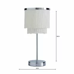 Dunelm Jaz Fringe Ivory Table Lamp -Cheap wall lights Store 1000158703 alt04