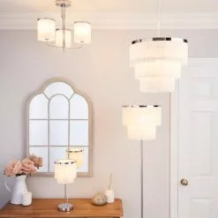 Dunelm Jaz Fringe Ivory Table Lamp -Cheap wall lights Store 1000158703 alt08