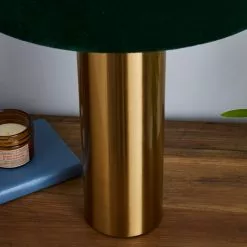 Dunelm Nesa Brushed Gold And Bottle Green Touch Table Lamp -Cheap wall lights Store 1000158728 alt02