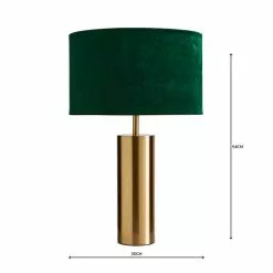 Dunelm Nesa Brushed Gold And Bottle Green Touch Table Lamp -Cheap wall lights Store 1000158728 alt04