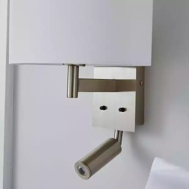 Dunelm Reader Shaded Ivory Wall Light 6 Dunelm Reader Shaded Ivory Wall Light - Image 4