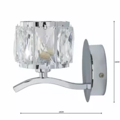 Dunelm Kleio Glass Chrome Wall Light -Cheap wall lights Store 1000158744 alt04