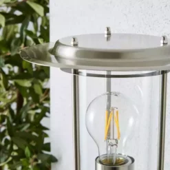 Dunelm Derek PIR Sensor Glass Steel Outdoor Wall Light -Cheap wall lights Store 1000158750 alt02