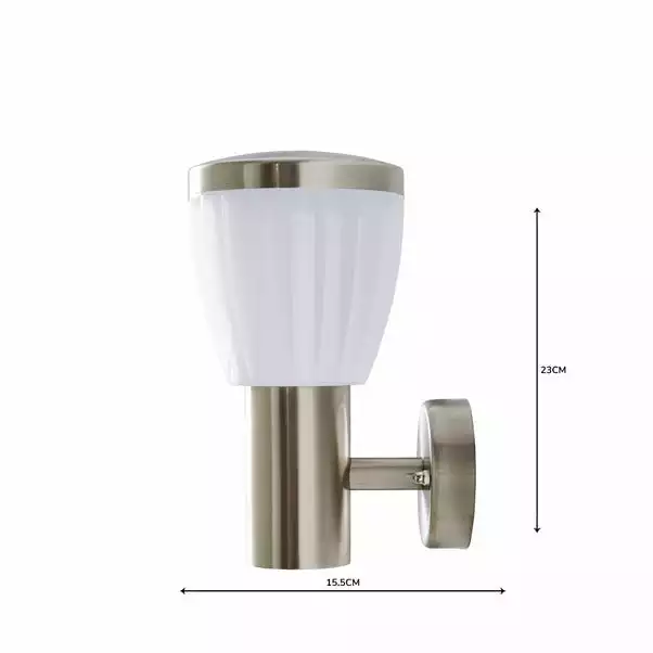 Dunelm Rover LED Frosted Shade Steel Outdoor Wall Light 7 Dunelm Rover LED Frosted Shade Steel Outdoor Wall Light - Image 5