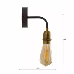 Dunelm Marsden Antique Brass Industrial Wall Light -Cheap wall lights Store 1000158761 alt04