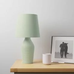 Dunelm Luna Stoneware Sage Green Table Lamp -Cheap wall lights Store 1000163953 alt01