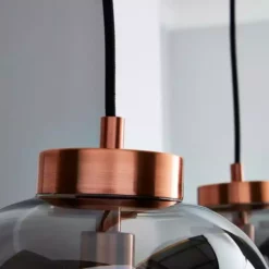 Dunelm Hunter 3 Light Glass Diner Bar Ceiling Fitting -Cheap wall lights Store 1000165072 alt02